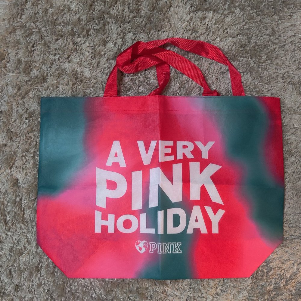A Very PINK Holiday Victoria's Secret Reusable Shopping Tote